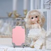 ibasenice Miniature Dolls Suitcase 18 Inch Dollhouse Accessories Travel Suitcase