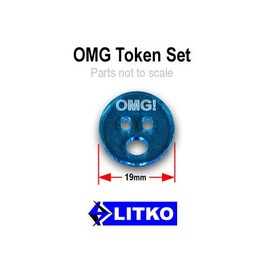 LITKO OMG Tokens, Fluorescent Blue (10)