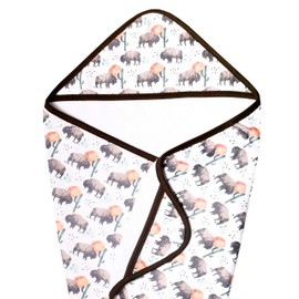 Copper Pearl - Toalla de baño con capucha (tejido de rizo interior), diseño de bisonte