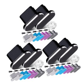 Gatuida 3sets Type-c Dust Plugs Charging Port Earphone Jack Protectors Prevent Dust and Dirt for Smartphones Elegant Design