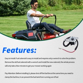 OXCANO 24 757 01-S Fuel Shut Off Solenoid Compatible with Kohler CH18 CH20 CH22 CH25 CH620 CH621 CH640 CH641 CH670 CH680 CH730 CH740 & LH630 LH640 LH685 LH690 LH750 LH755 Model Miller Bobcat Welder