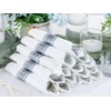 Joyido 100Guests Pre Rolled Silver Plastic Silverware Sets - Heavy