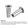 sourcing map M5 Multi-Grip Rivet Nuts, 2pcs Pre-Bulbed Shank Flat