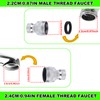 lasuroa 2pcs Dishwasher Sink Faucet Adapter with Aerator, Chrome Quick