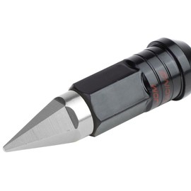 DNA MOTORING LN-ZTL-9032-15-SL 16Pcs M12 x 1.5 25mm OD/75mm Height Open End Style Wheel Lug Nuts + Lock Nut + Key + Extension Adapter, Silver