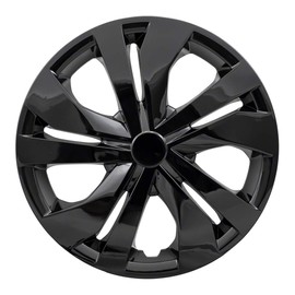 Auto Reflections 4pc 15" 5 Double Spoke Wheel Covers for Nissan Versa Sedan/S 2020 - Gloss Black