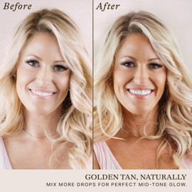 Self Tanning Drops - USA Made with Natural & Organic Ingredients, Medium Face Tanning Drops to Add to Lotion, Moisturizing Bronzing Tanner for Face & Body, Toxin Free Tanner for Fake Tan