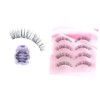 Baluue 4pair Natural False Eyelashes Style Long Thick Magnetic Lashes