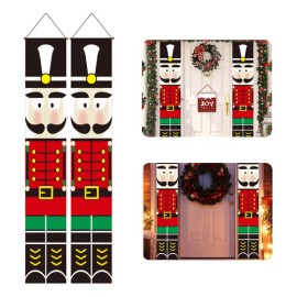 2pcs Adornos Navideños Para Puerta Decoraciones Navideñas