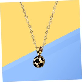jojofuny Fashionable Necklace for Men Football Shape Pendant Necklace for Present