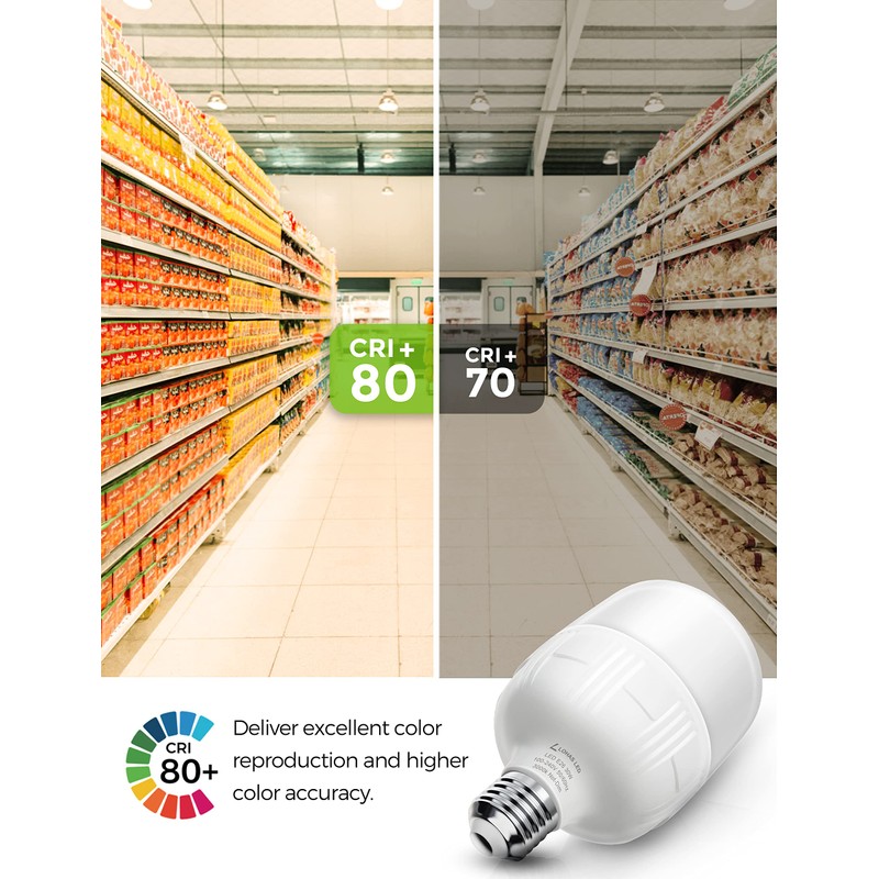 LOHAS Super Bright Light Bulbs, 250-300W Equivalent, 3400LM E26 Garage