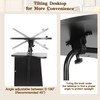 tonchean Lectern Podium Stand with Wheels Mobile Height Adjustable Church