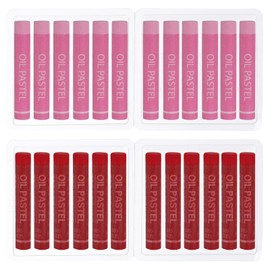 PATIKIL Pink, Red Oil Pastels, 24 Pieces Soft Oil Pastels, Creamy Pastel Pencils, Art Supplies for Art Painting, Drawing, Mixing, Graffiti for Artists, Beginners
