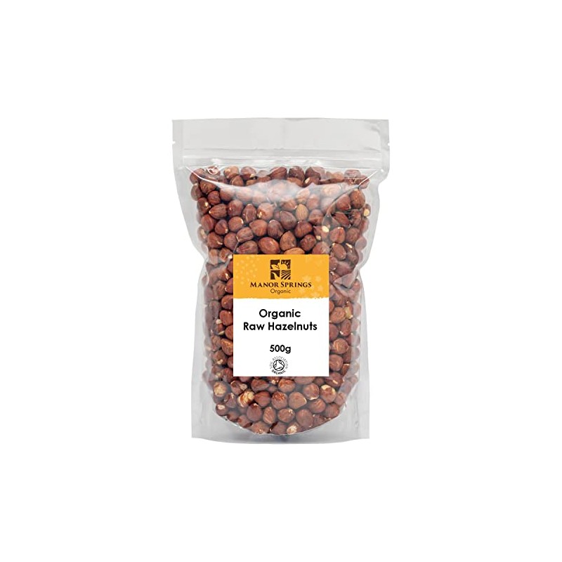 Organic Raw Hazelnuts 500g by Manor Springs Organic