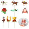 Gyufise 36Pcs Horse Cupcake Toppers Animal Decorations Clothing Jockey Horse