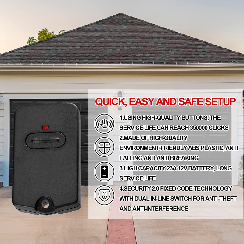 Kingdder 5 Pcs Gate Opener Remote Compatible with Mighty Mule