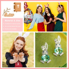 Easter Earrings for Women Bunny Earrings Rabbit Stud Earring Peeps Decorations Cute Easter Basket Stuffers Jewelry Gifts