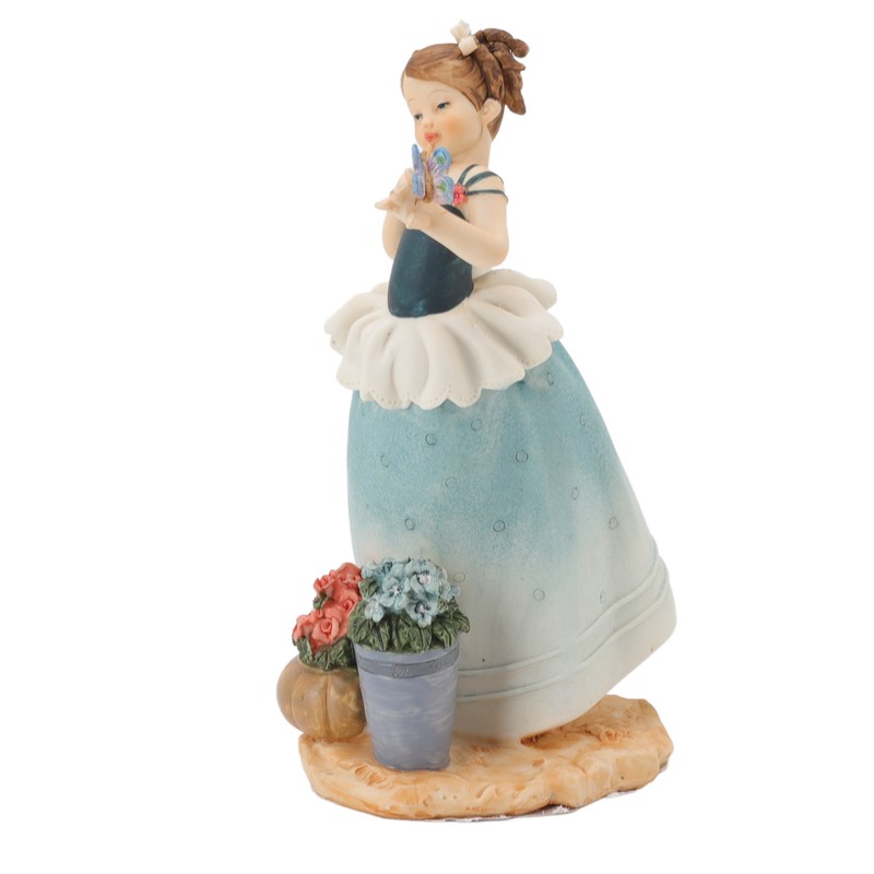 Victorian Girl Resin Ornament Exquisite Cute Stable Desktop Resin Handicraft
