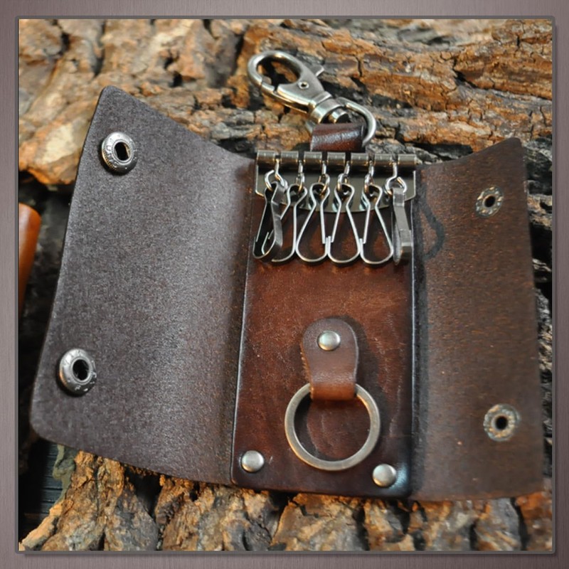 [ワン リミテーション] キーケース キーリング チャーム レトロ 鍵 レザー おしゃれ メンズ