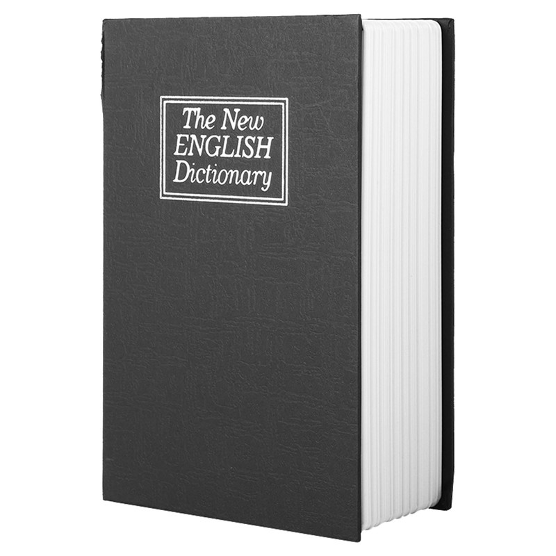 Black English Dictionary Safe Box Money Jewelry Collection Storage Case