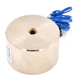 DC 12V 250N 55LB/25Kg Electric Lifting Magnet Solenoid Holding Suction Electromagnet, 40 X 25mm