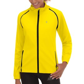 Little Donkey Andy Women's Quick-Dry Running Jacket Convertible UPF 50+ Cycling Jacket Windbreaker with Removable Sleeves Yellow Size XS