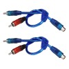 2pzs Cable Y Rca 2 Machos A 1 Hembra Profesional