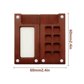 8 Grid Miniature Watercolor Painting Palette Kit, Wood Pocket Artist Watercolor Set Portable Watercolor Palette Box Kit with Brush Clip Sketchbook, Travel Watercolor Palette Set for Painters Artists