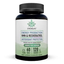 High Strength NMN Supplements UK Pure | NAD+ NMN Capsules & Trans-Resveratrol Capsules | Supports NAD+ Levels, Cellular Health, Energy & Healthy Ageing | 120 Capsules, 2 Months Supply
