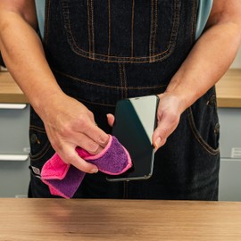 Kochblume Microfibre Cleaning Cloths 18 x 18 cm Set of 10 Anthracite Grey