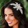 JEWEKY Bride Wedding Rhinestone Hair Comb Silver Bridal Crystal Hair