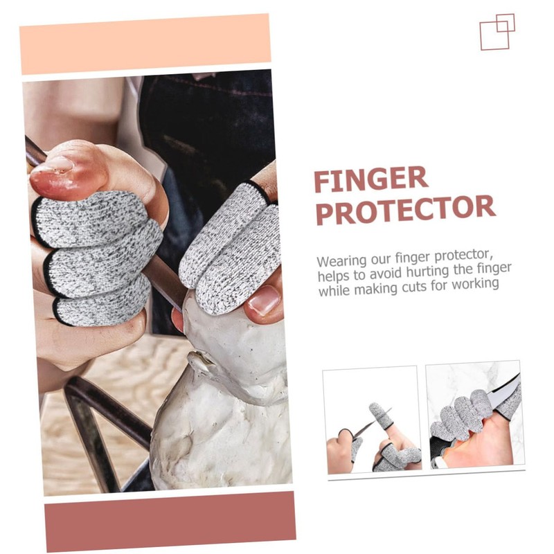 Ipetboom 3 Pairs Cut Resistant Finger Cots Reusable Finger Protectors