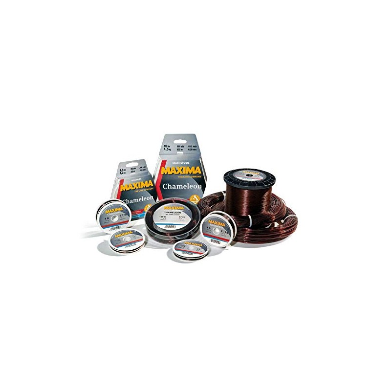 Maxima 12PK Chameleon 50m 8lb Line 12 Pack, Brown