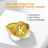 U7 Trendy Wedding Band 18K Gold Plated Open Adjustable Initial
