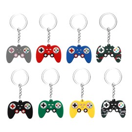 Yafe 8 pcs Gaming Party Bag Fillers for Kids, Game Party Bag Fillers for Boys Kids Keyrings Keychains Favours Gifts Decorations Gifts for Birthday Party Bags Teenager Boys Kids Gifts