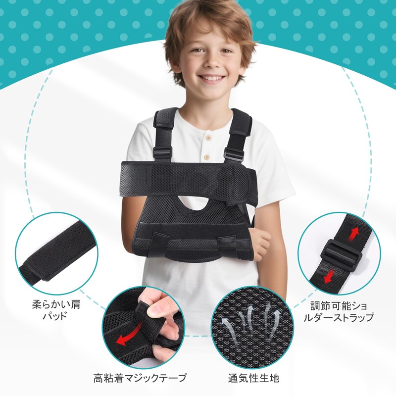 ENLUNTRA Arm Holder for Children, Mesh, Fractures, Arm Sling, Triangular