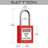 SATTRON Lockout Tagout Locks, 5 Red Safety Padlocks OSHA Compliant,
