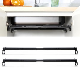 Undermount Sink Brackets Heavy-Duty - Adjustable 27.5-39.4 Inches, Rust-Resistant Zinc Plated Carbon Steel, Space-Saving Horizontal Sink Support Wall Mount Installation for Kitchen & Bathroom Sinks