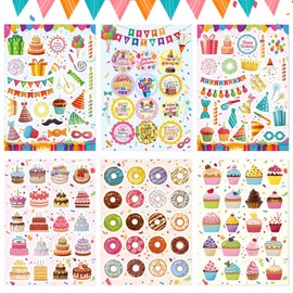 KERANEET Sticker Birthday Sticker Children's Happy Birthday Sticker Birthday Party Decoration Guest Book Birthday Sticker Photo Album