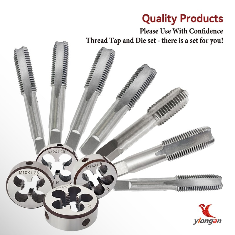 M14X1.5 Tap and Die Set, Metric Right Hand M14 x
