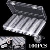 100Pcs 30mm Clear Coin Capsules Case Coins Holders Specie Organizer
