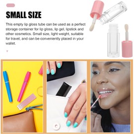 ARTIBETTER Tubos de Brillo de Labios Vacíos de 6 Ml con Aplicador de Varita, Envases Transparentes para Bálsamo y Tinta de Labios, Paquete de 5 Piezas, Adecuado para Maquillaje y Uso de