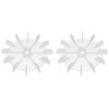 sourcing map 2 x 120 x 15 mm Round Shaft