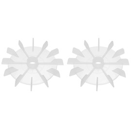 sourcing map 2 x 120 x 15 mm Round Shaft Replacement Plastic 12 Wheel Motor Fan Shovel de
