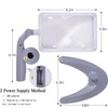 WJINNG Multifunctional Hands-Free & Handheld 2.5X Magnifying Glass with 48