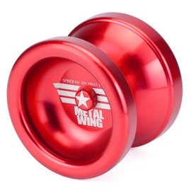 Yoyo Spin Gear Step 3 Metal Wing (Red Size D Bearing), Supervised by World Champions, Weighty Metal Shavings Model, Beginners Metal, Introductory Model