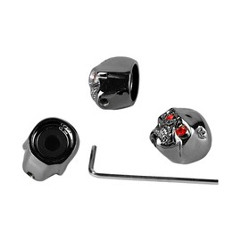 Electric Guitar Volume Control - Volume Control for Electric Guitar, Skull Head for Electric Guitar, Skull Buttons for Electric Bass Tuning Pegs (GD304 Black)