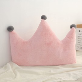 Plush Crown Pillow Sofa Bed Back Cushion, Home Bedroom Bedside Cushion Office Nap Pillow, Fluffy Throw Pillows Decorative Back Cushions, 20 * 15 Inch