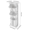 Rolling Laundry Hamper, 3 Tier Storage Sorter Cart with Wheels,