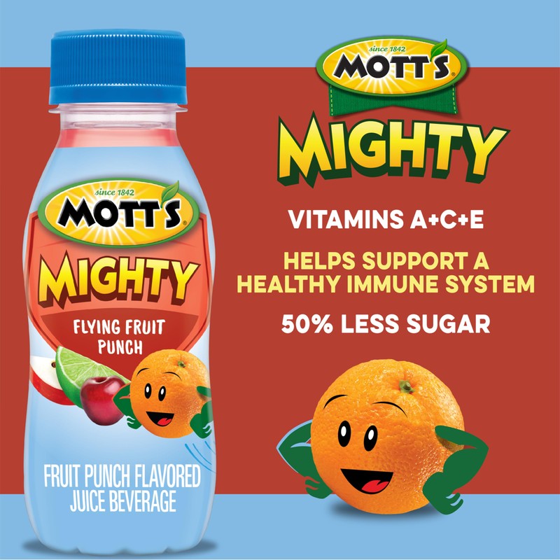 Mott's Mighty Flying Fruit Punch Juice Drink, 8 Fl Oz